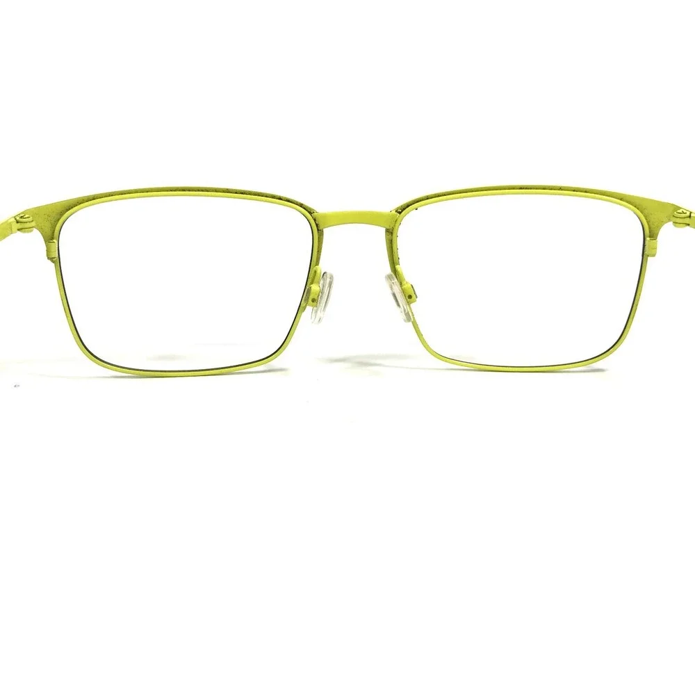 Cole Haan Eyeglasses Frames CH4040 001 BLACK Neon Yellow Square Full 56-18-145